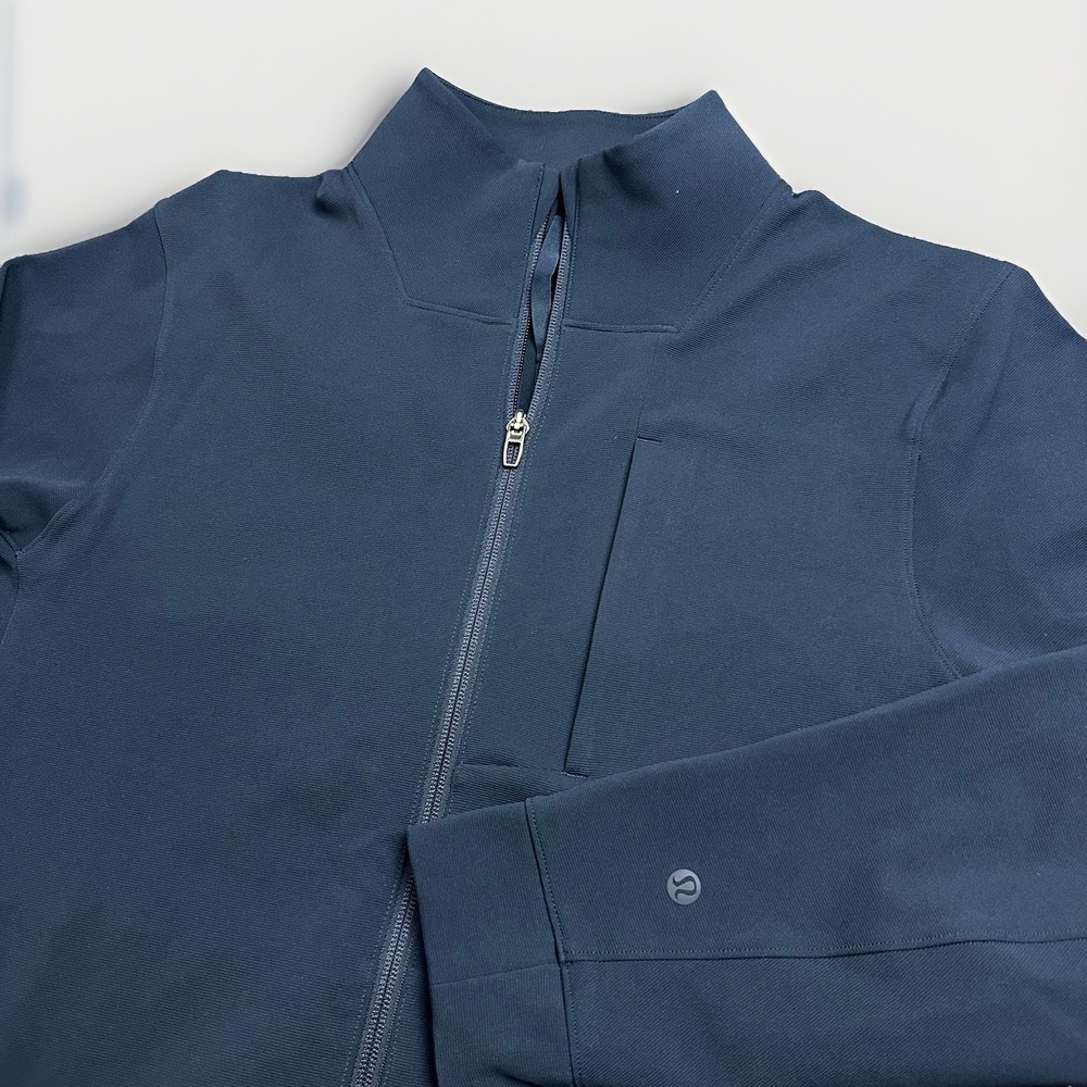Lululemon Sojourn Track Jacket Men's Size Small True Navy Blue Full Zip Active